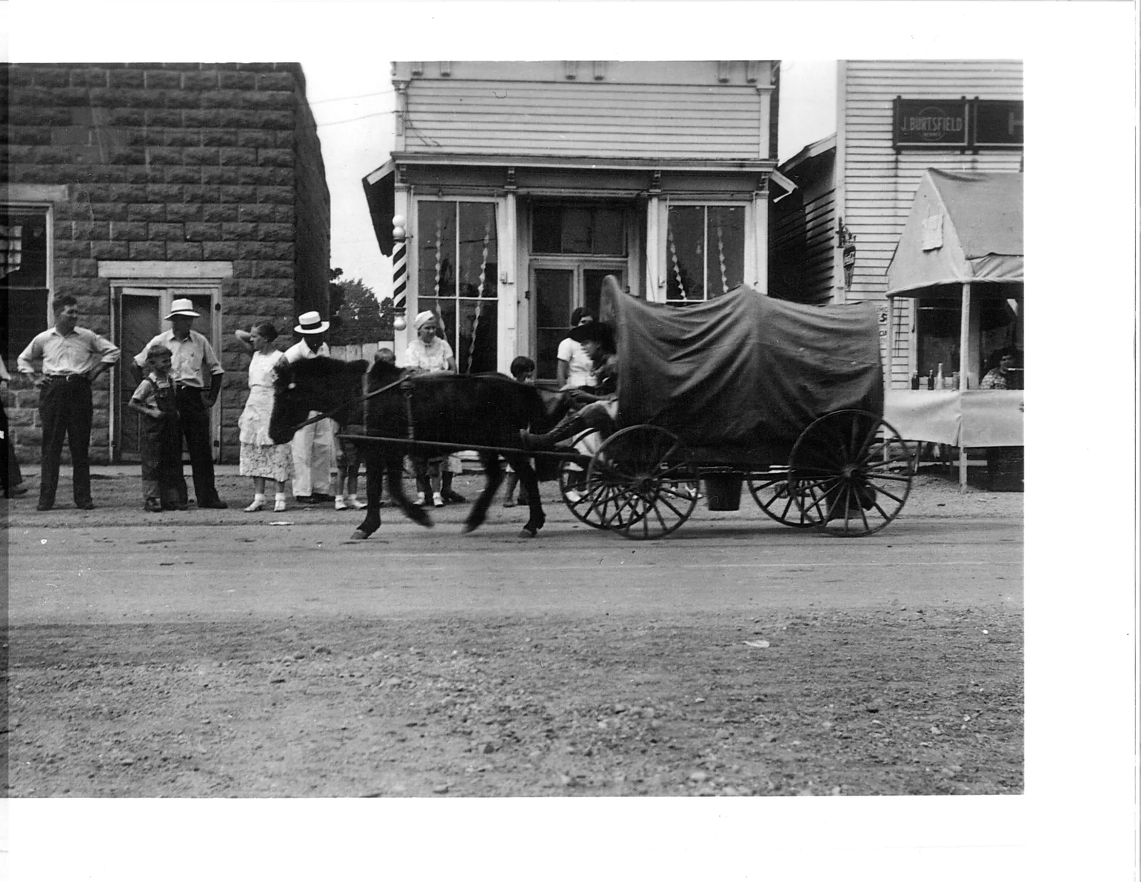 Historic photograph of New Paris, Indiana, in the early 1900s